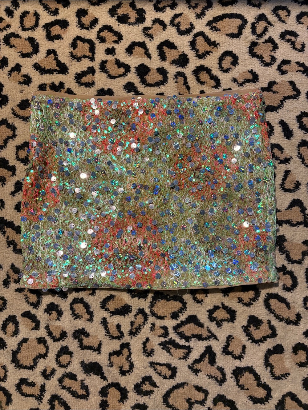 Sequin mini skirt
